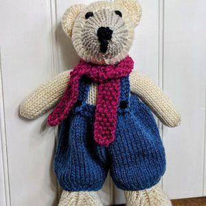 Meet Thor - Hand made Tricot polar bear baby birthday gift 13 inches